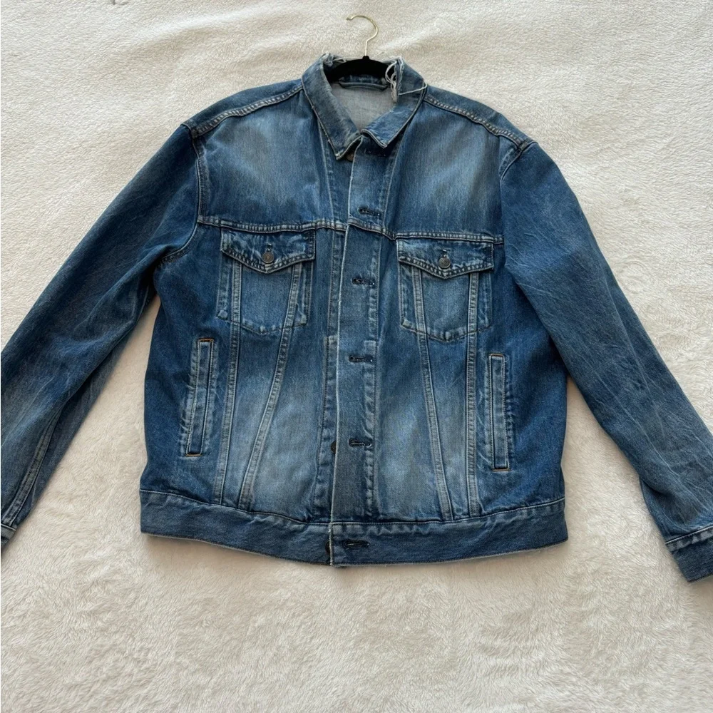 Balenciaga Indigo Denim Jacket Size 36 - Picture 2 of 5